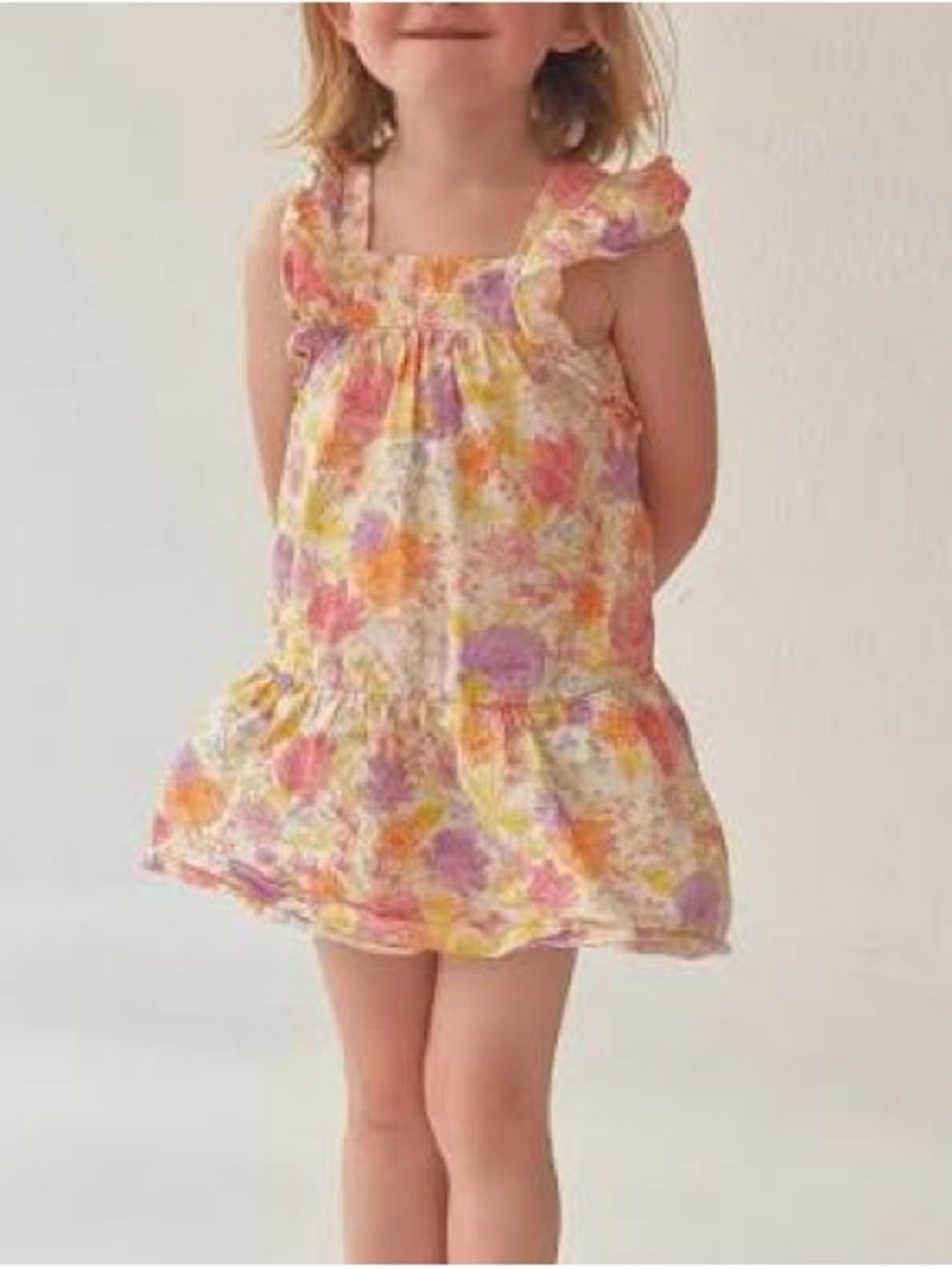 Zara Floral Sundress in Yellow, Pink & Lavender